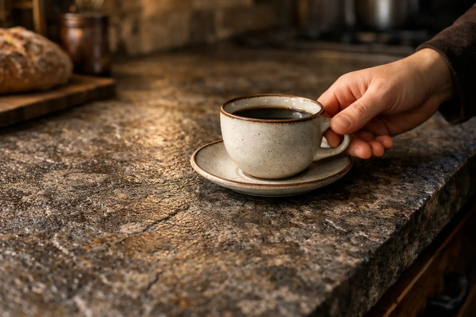 Leather Finish Graniet